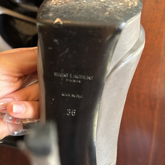 Authentic Saint Laurent Paris heels. Dark, gray and black. - Picture 10 of 13